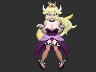 Bowsette princess bowser 3D print model