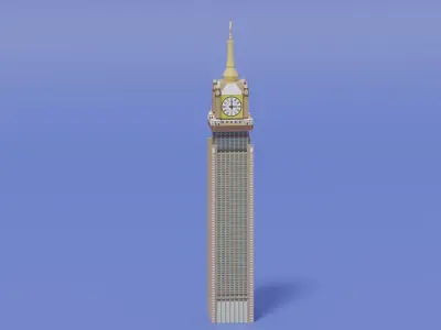 Abraj Al Bait Tower Mecca Saudi Arabia 3D model