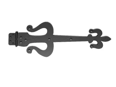 Old Door Hinge 4 3D model