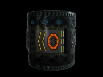 Sci fi texture without modeling only texture PBR  Low-poly 3D model