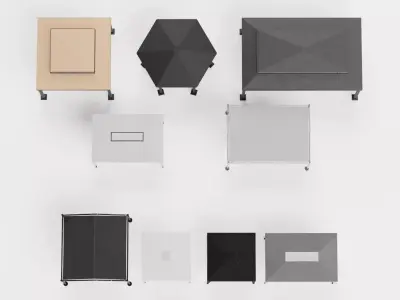 9 Classic Gazebos Set - Traditional Architectural Structures 3D model