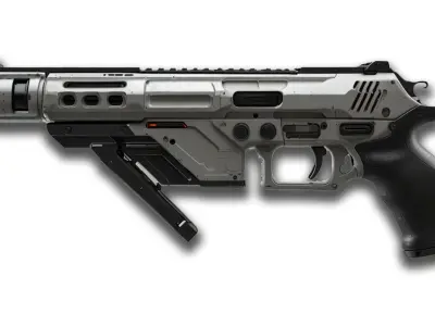 Lowpoly Sci-fi Futuristic Gun Pack 3D model