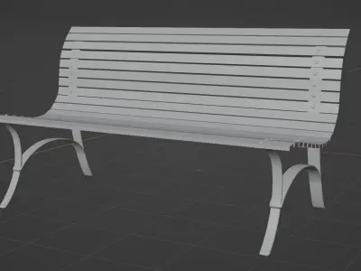 Bench wooden Free 3D model