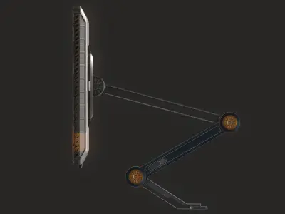 Sci Fi Console Low-poly 3D model