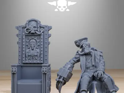 GrimGuard The Fallen Officer 3D print model