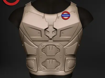 Sci fi character Torso armour v9 highpoly zbrush 3D model