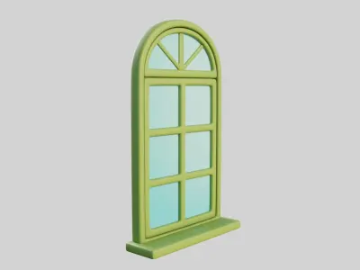Cartoon Window 15a 3D model