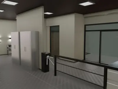 Fitness Gym Low-poly 3D model