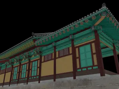 Korean Traditional House - OnonHouse - OnOnSa Low-poly 3D model