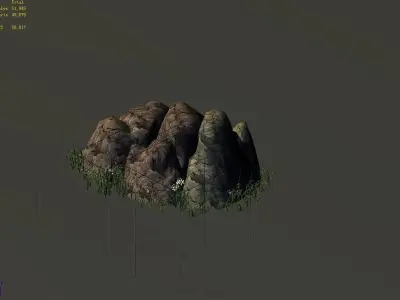 Explore the mountains - rock 02 3D model