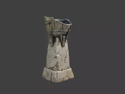 Stone Brazier Low-poly 3D model