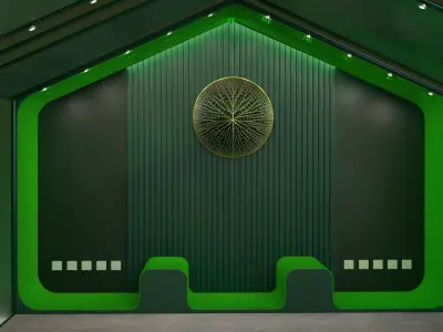 3D Lounge -  Architectural Shell Design Low-poly 3D model