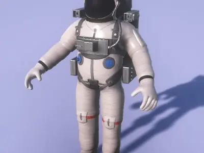 Spacesuit rigged astronaut Low-poly 3D model