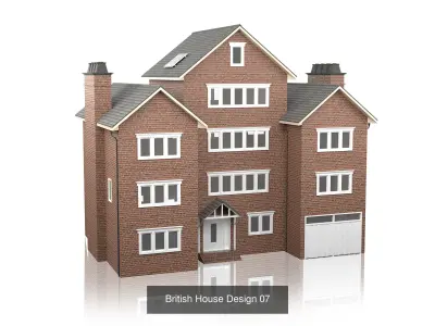 British House Design Collection - 6 Pieces 3D Model Pack