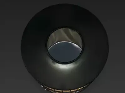 Round Wooden Park Trash Bin 3D Model Low-poly 3D model