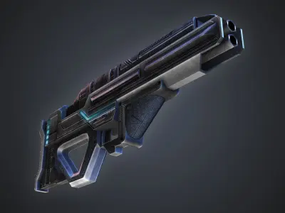 Pulse Cannon  Low-poly 3D model