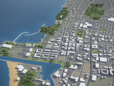 Kenosha Low-poly 3D model