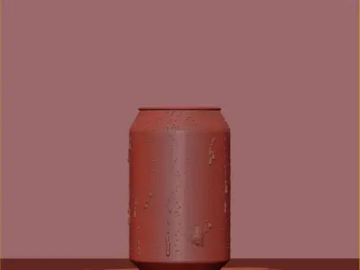 Beverage Can With Water Droplets 330ml 3D model