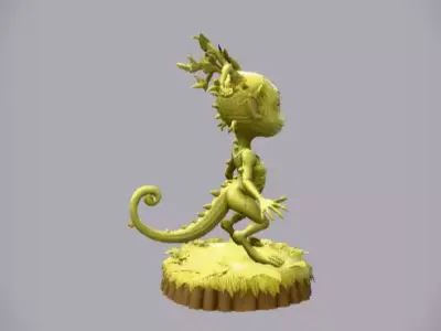 Articulated Forest Sprite 3D Model Print-Ready  Low-poly 3D model
