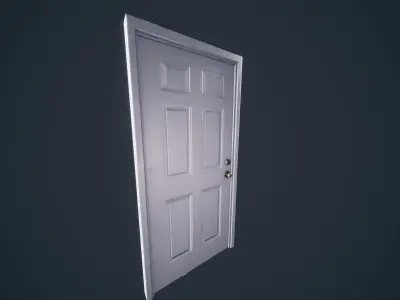 Door Metallic M4 HDRP Low-poly 3D model