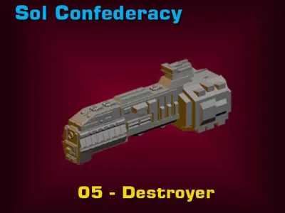 Sol Confederacy Destroyer 3D print model