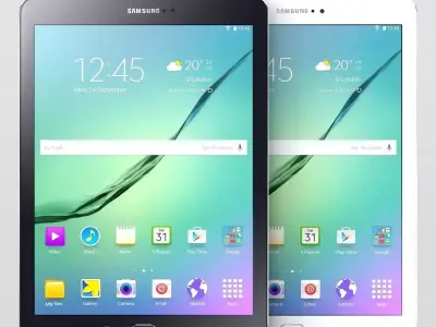 samsung galaxy tab s2 9 7 white black 3D model