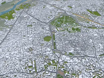 Lahore Pakistan 50km Low-poly 3D model
