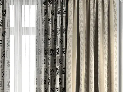 Curtain Set 107 3D model