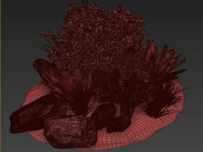 Stone and Bush Pack 27 3D model