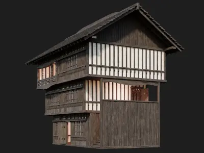 Old Medieval Building 4K Textures GameReady 109 Low-poly 3D model