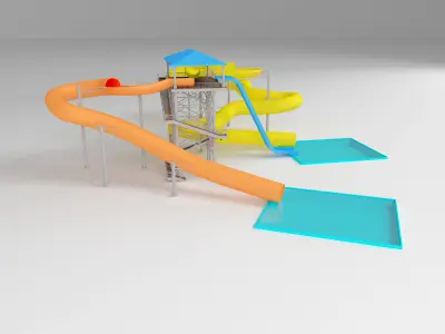 Waterpark Slide 1 3D model
