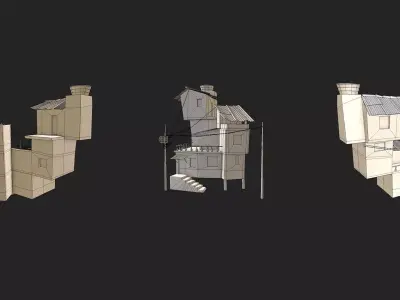 House 01 Low-poly 3D model