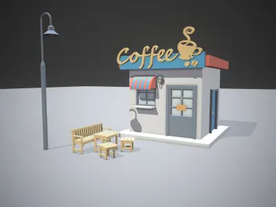 Coffee - Low Poly Assets Low-poly 3D model Low-poly 3D model