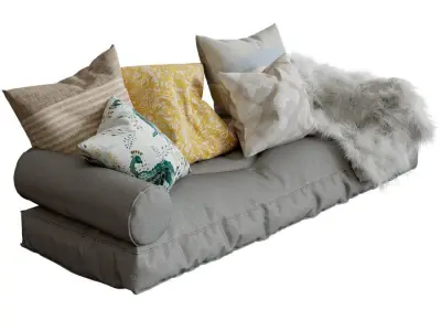 Decorative Soft Corner For The Windowsill 3D model