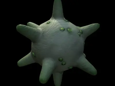 stylized toon virus  Low-poly 3D model