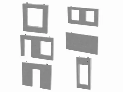 Concrete Facades Collection 3D Model Pack