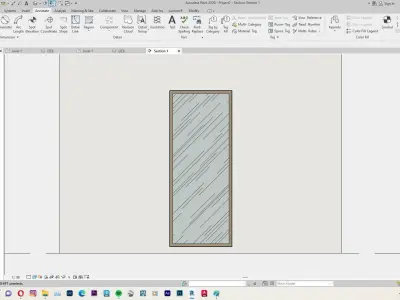 Window Modern Style 01  Parametric Family Revit 3D model