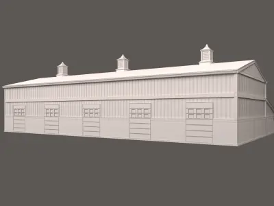 Warehouse barn 3D model