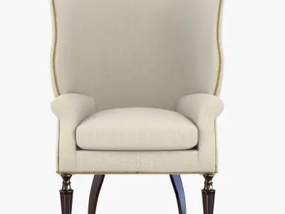 The Wainscott Wing Chair by Victoria Hagan 3D model
