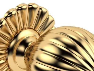 Flower Mortice Door Knob 3D model