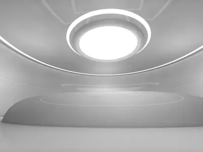 Sci Fi Room Low-poly 3D model 9