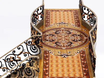 classical staircase 5 3D model