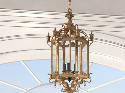 Main Entrance to the house Classic Porch balcony 3D model