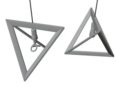 Wooden luster lamp HG2 3D model