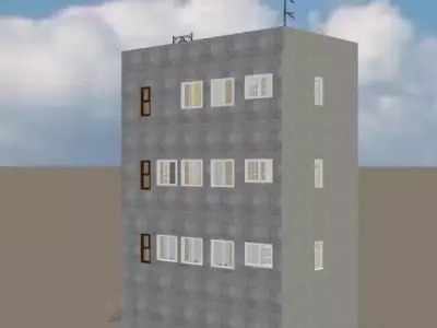 3D Hospital floor plan of apartment Low-poly 3D model