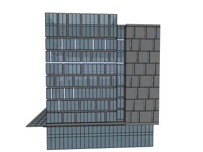 office building glass facade sketchup model 3D model