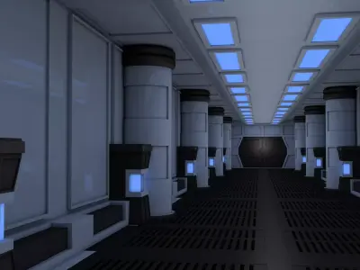Sci Fi Interior 3D model