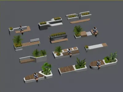 Landscape Bench 3D model
