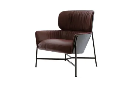Caristo Low Back Armchair 3D model