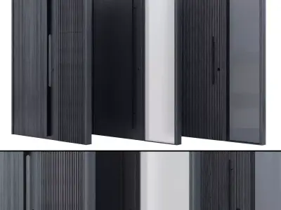 Modern entrance door 3D model